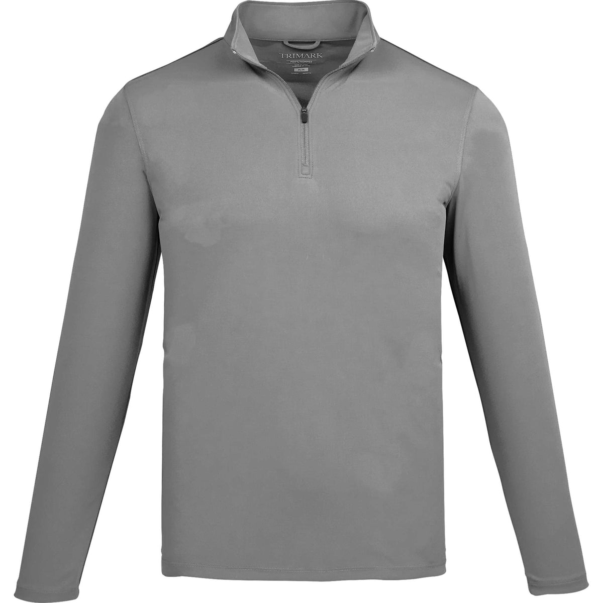 Dara Recycled Tech Quarter Zip for Men Debossing - Quarry - Front