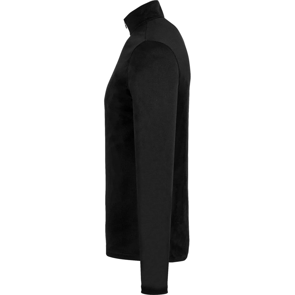 Dara Recycled Tech Quarter Zip for Men Transfer - Black - Left Side