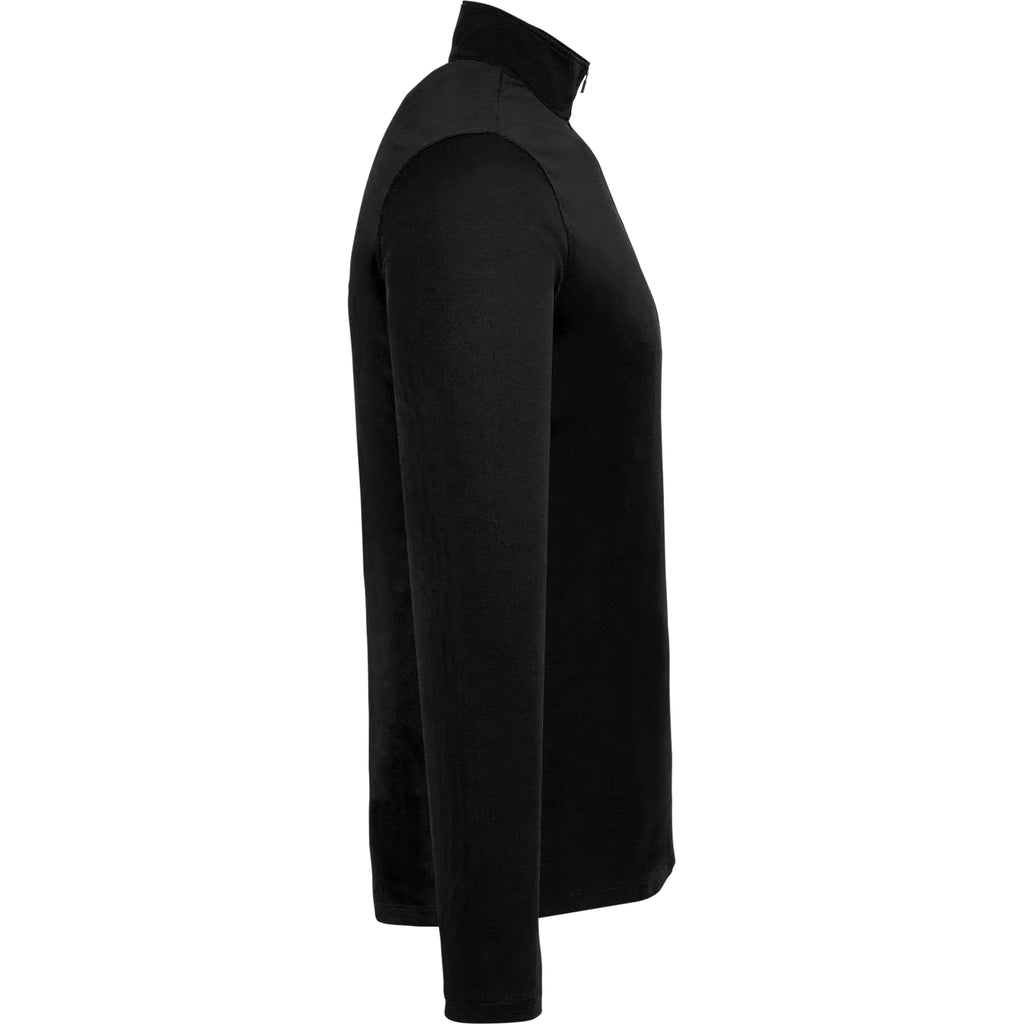 Dara Recycled Tech Quarter Zip for Men Transfer - Black - Right Side