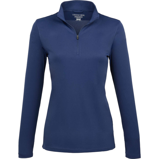 Dara Recycled Tech Quarter Zip for Women Debossing