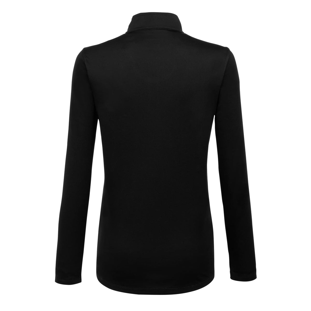 Dara Recycled Tech Quarter Zip for Women Embroidery - Black - Back