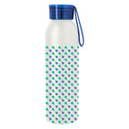 Darby Recycled Aluminum Bottle in Full Color, 22 oz - White - Megabrite