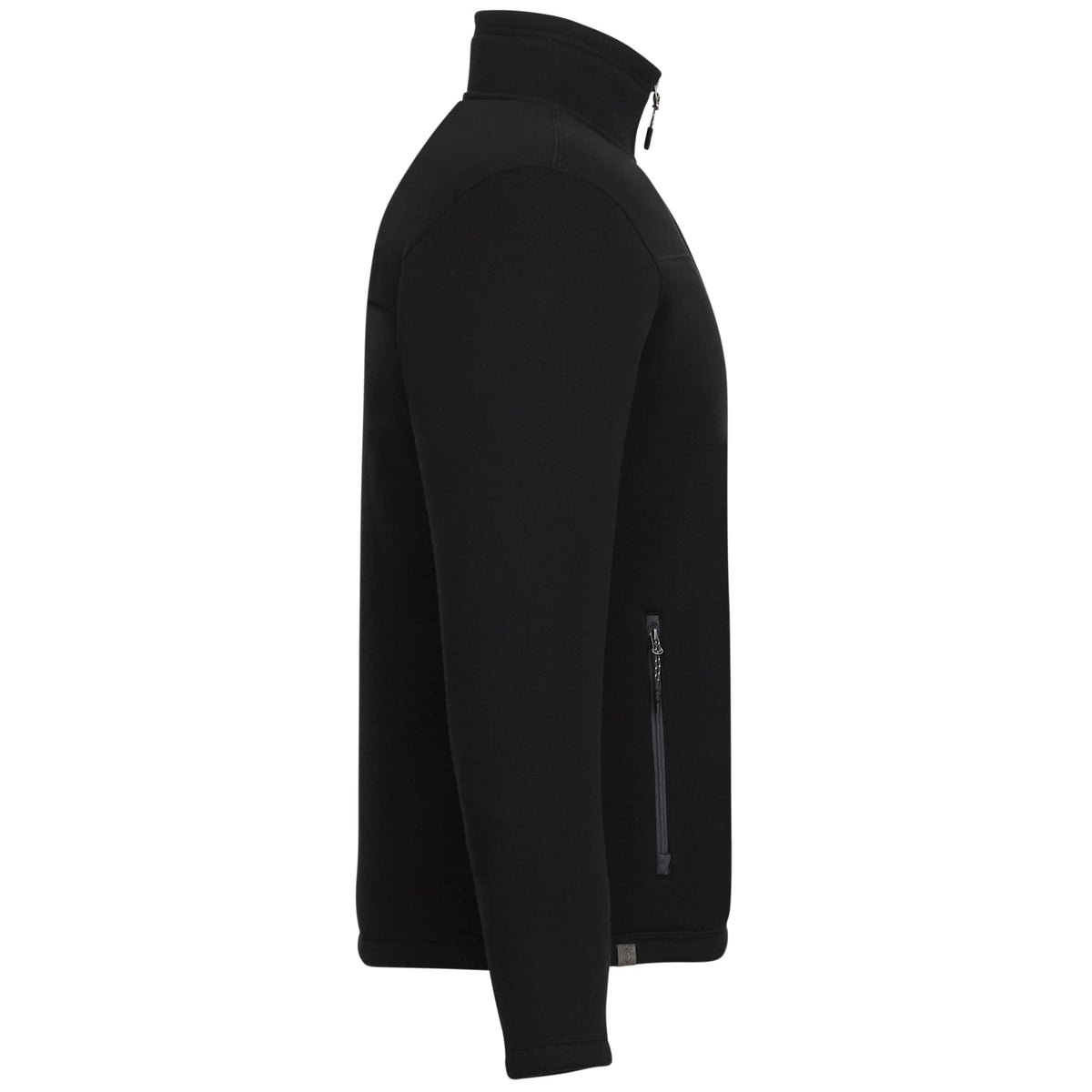 Darnell Eco Knit Full Zip Sweater for Men Embroidery - Black - Right Side