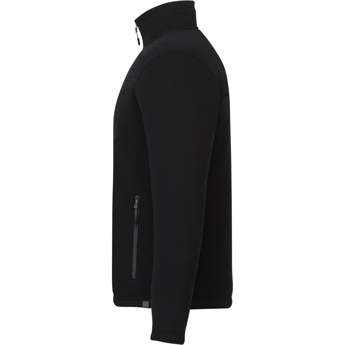Darnell Eco Knit Full Zip Sweater for Men Transfer - Black - Left Side