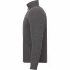 Darnell Eco Knit Full Zip Sweater for Men Transfer - Heather Dark Charcoal - Left Side