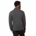 Darnell Eco Knit Full Zip Sweater for Men Transfer - Heather Dark Charcoal - On Model Back