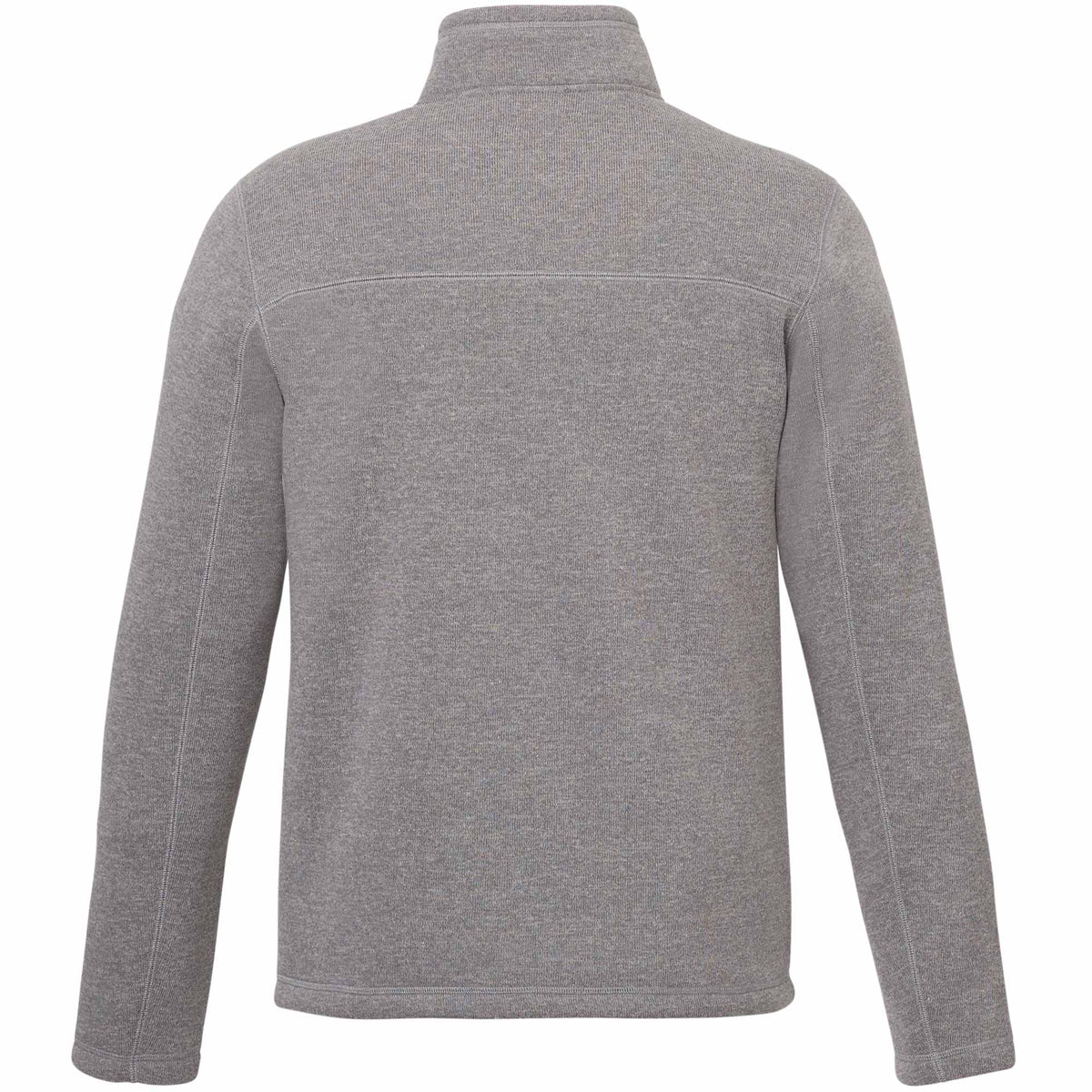 Darnell Eco Knit Full Zip Sweater for Men Transfer - Medium Heather Grey - Back