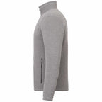 Darnell Eco Knit Full Zip Sweater for Men Transfer - Medium Heather Grey - Left Side
