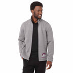 Darnell Eco Knit Full Zip Sweater for Men Transfer - Medium Heather Grey - On Model Front