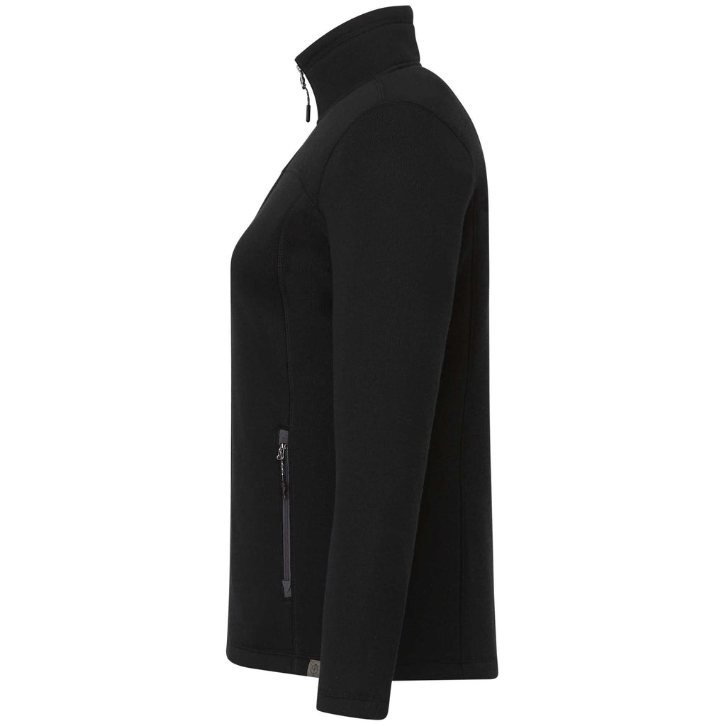 Darnell Eco Knit Full Zip Sweater for Women Transfer - Black - Left Side