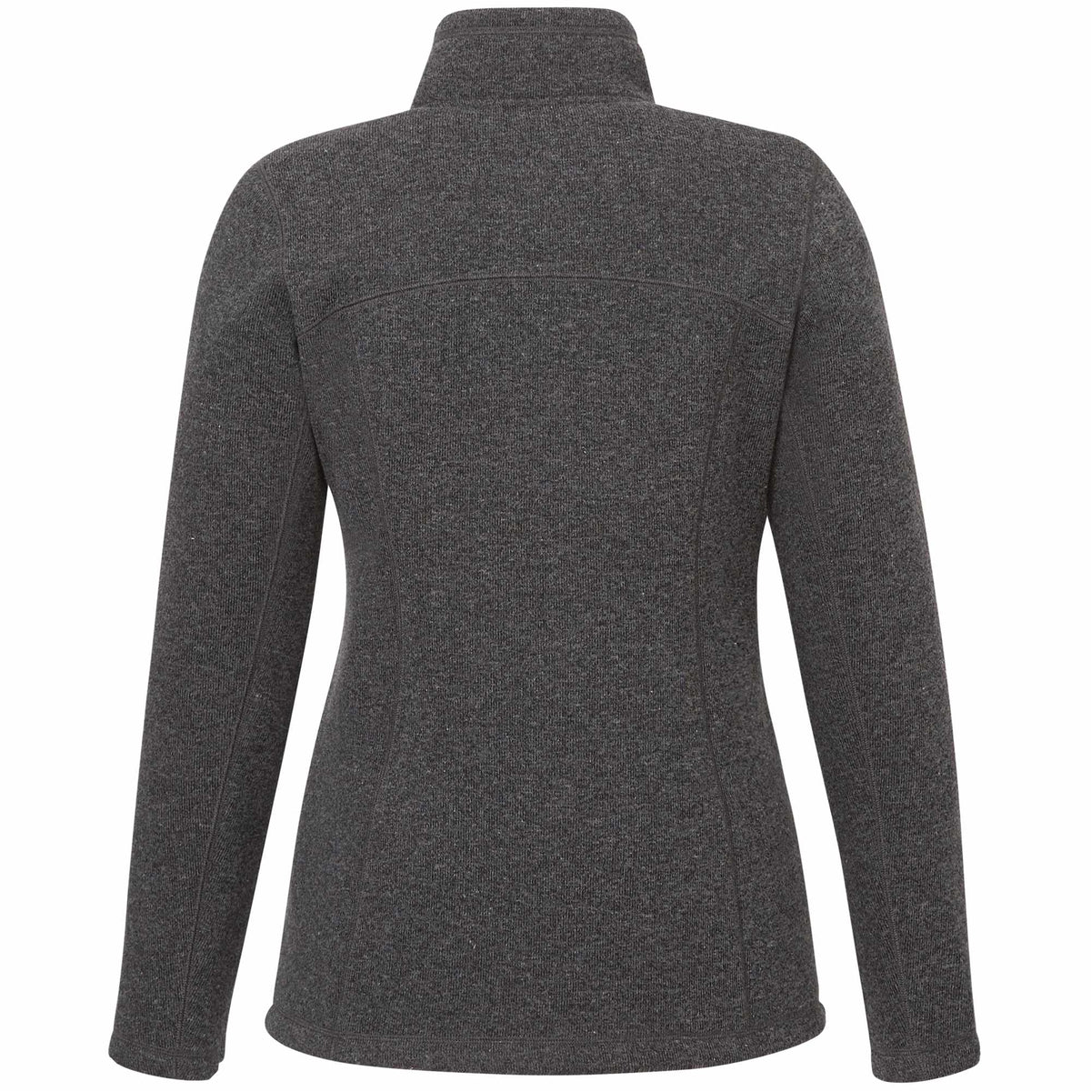 Darnell Eco Knit Full Zip Sweater for Women Transfer - Heather Dark Charcoal - Back