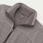 Darnell Eco Knit Full Zip Sweater for Women Transfer - Medium Heather Grey - Detail Collar