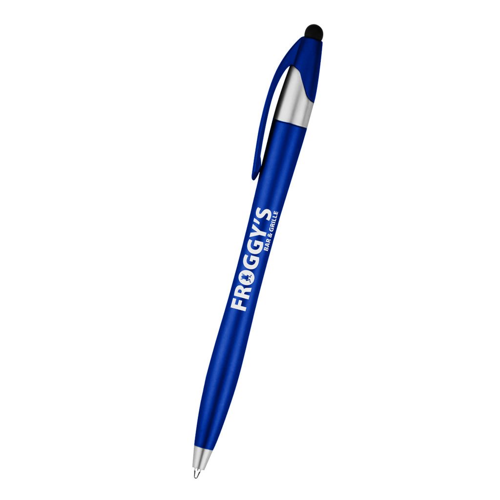 Dart Malibu Pen with Stylus - Blue - Silk Screen