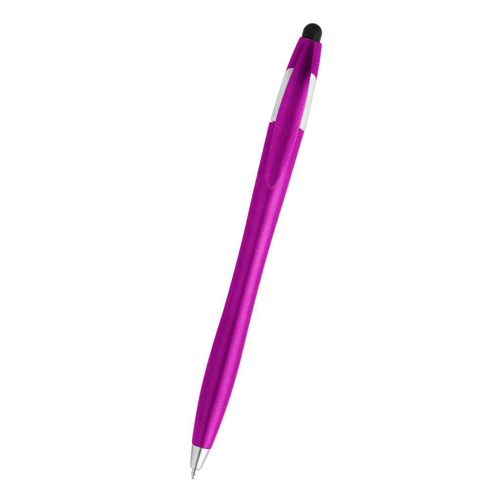 Dart Malibu Pen with Stylus - Purple - Front