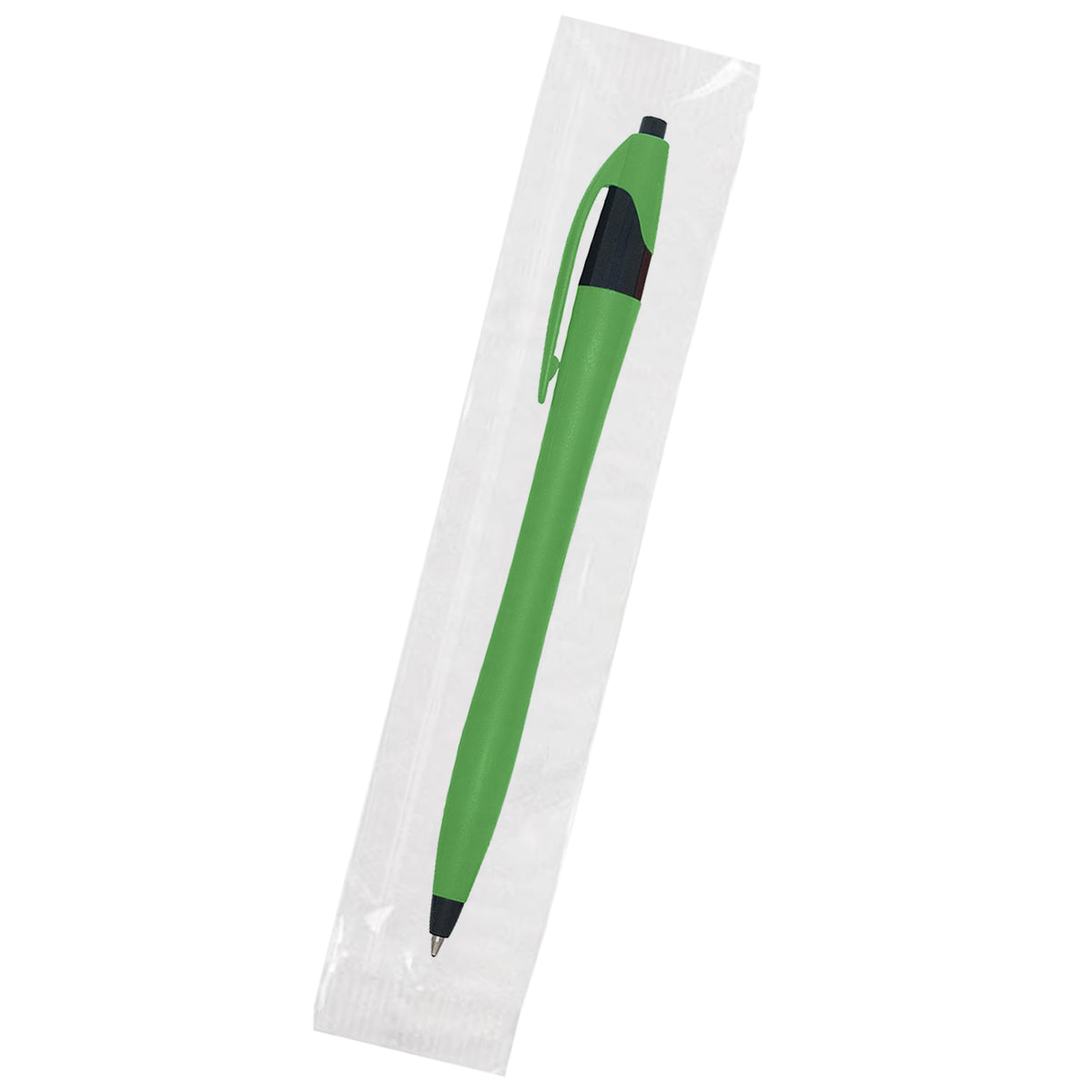 Dart Pen, Custom Printed - Green - Cellobag