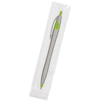 Dart Pen, Custom Printed - Lime Green - Cellobag