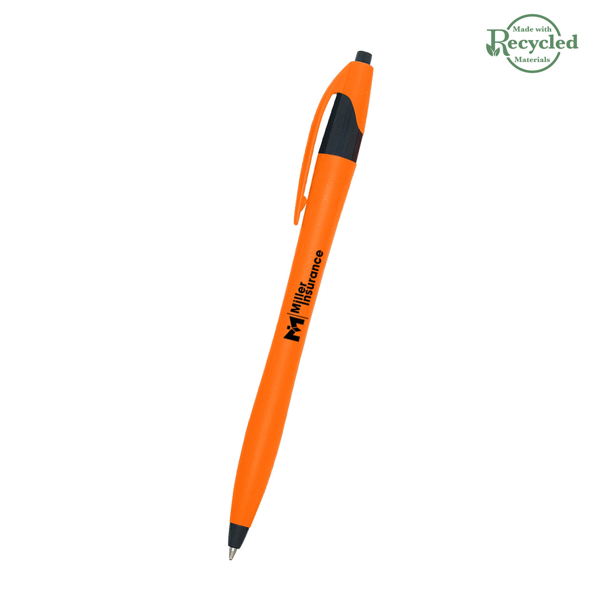 Dart Pen, Custom Printed - Orange - Silk Screen