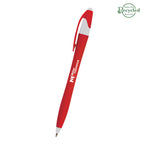 Dart Pen, Custom Printed - White with Black - Silk Screen