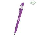Dart Pen, Custom Printed - White with Black - Silk Screen