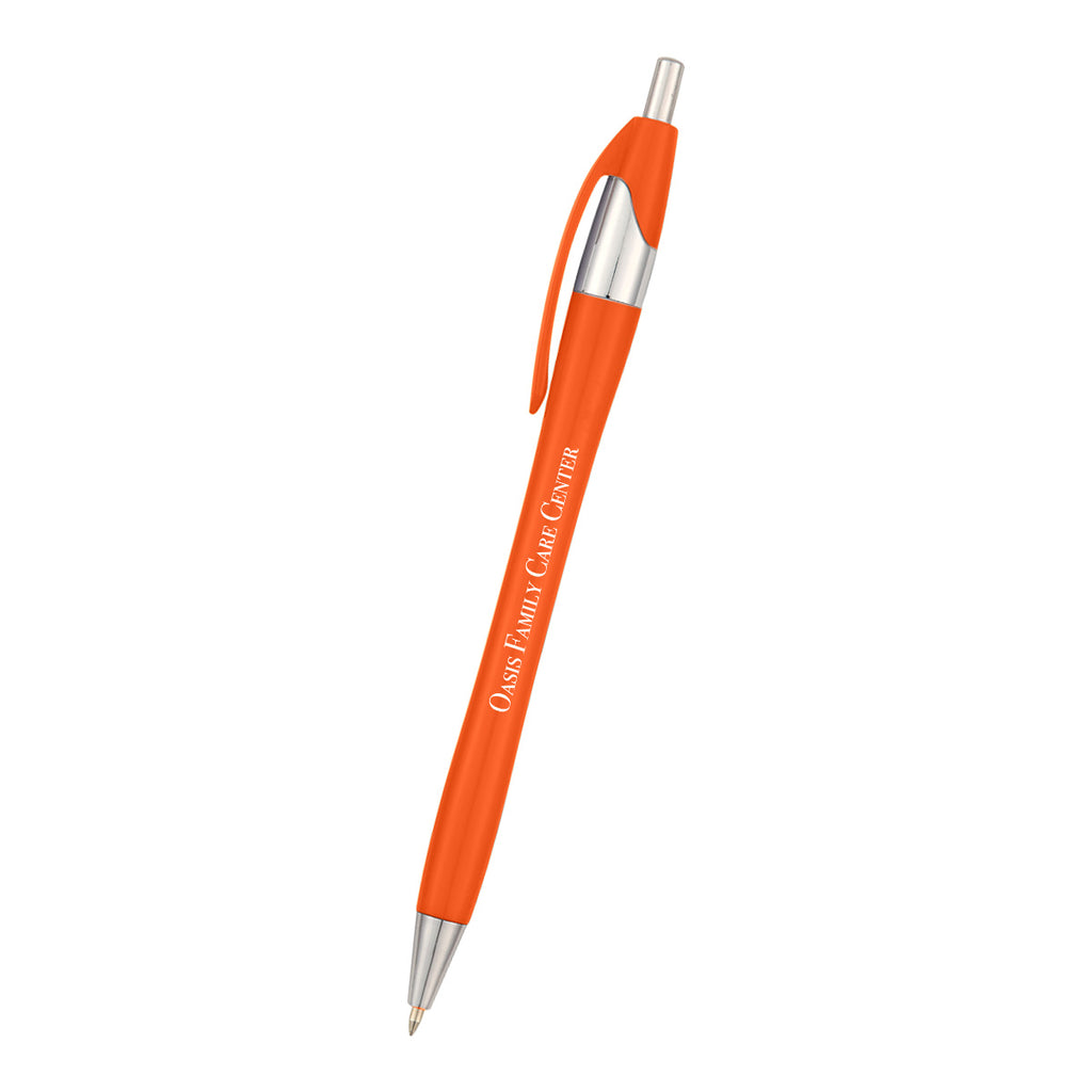 Dart Pen, Tri-Chrome - Orange - Silk Screen