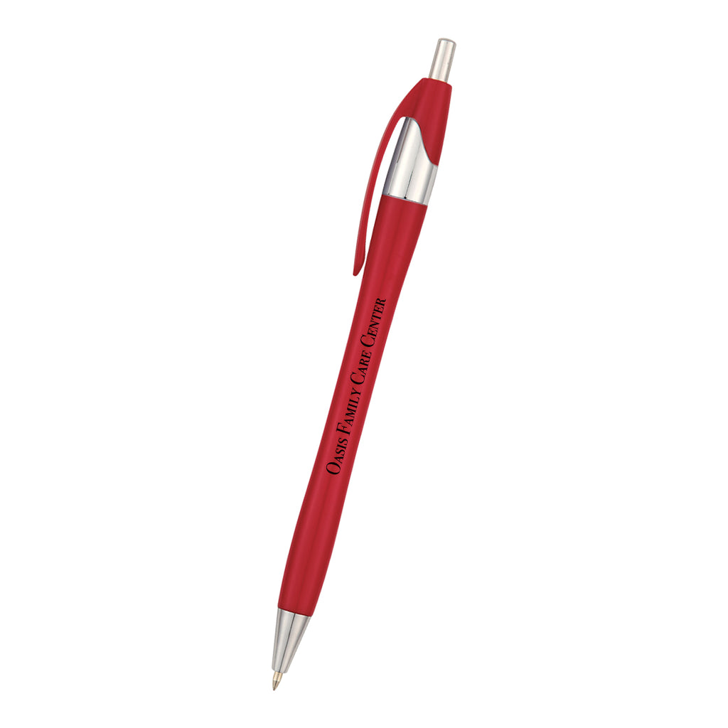 Dart Pen, Tri-Chrome - Red - Silk Screen