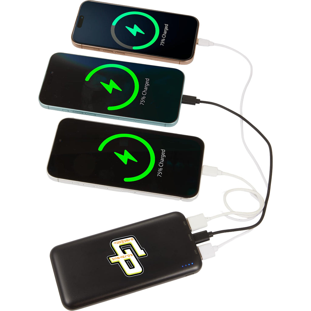 Dart Pro Fast Charging Power Bank, 10,000 mAh 15W Full Color - Black - Detail