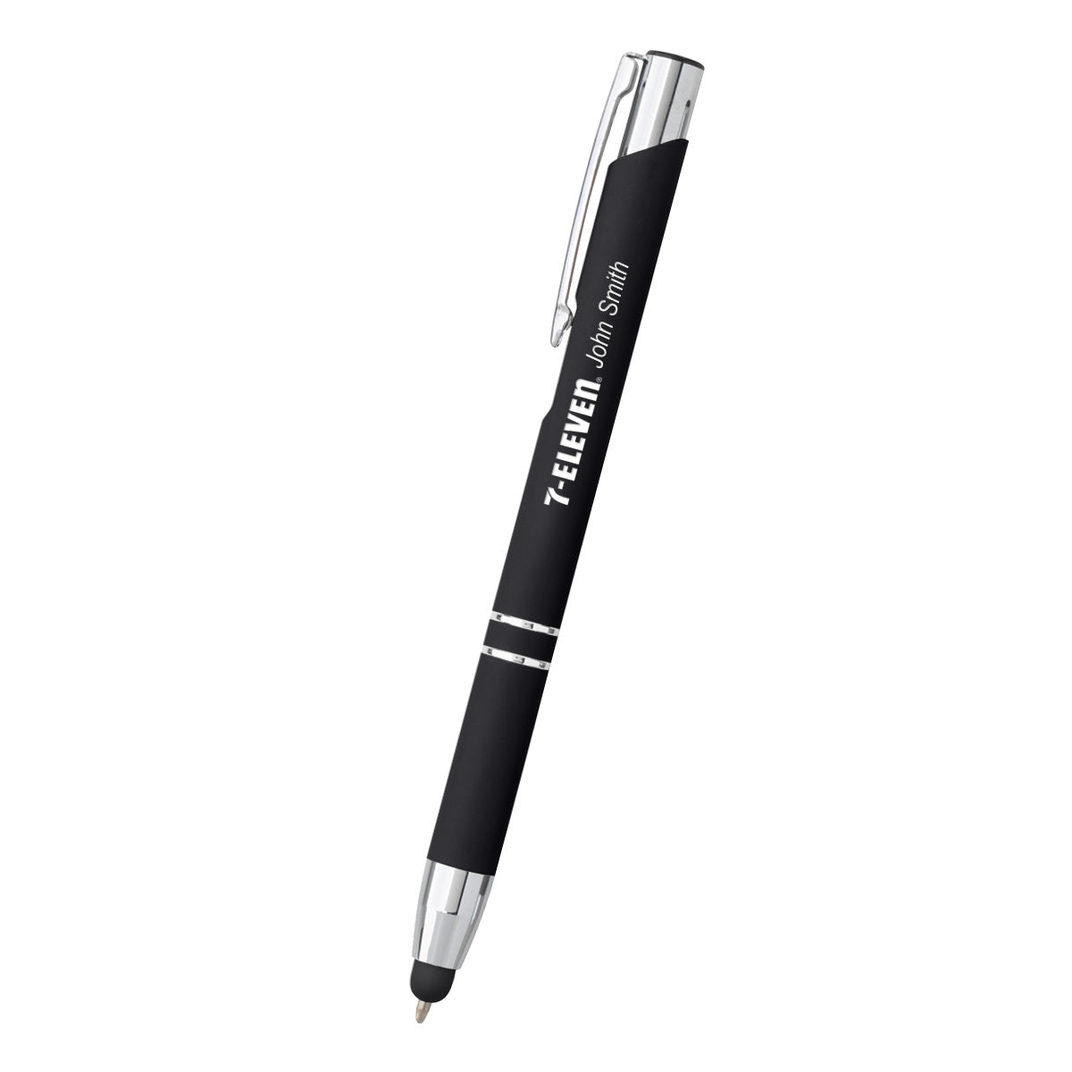 Dash Pen with Stylus Full Color - Black - Laser Engraving