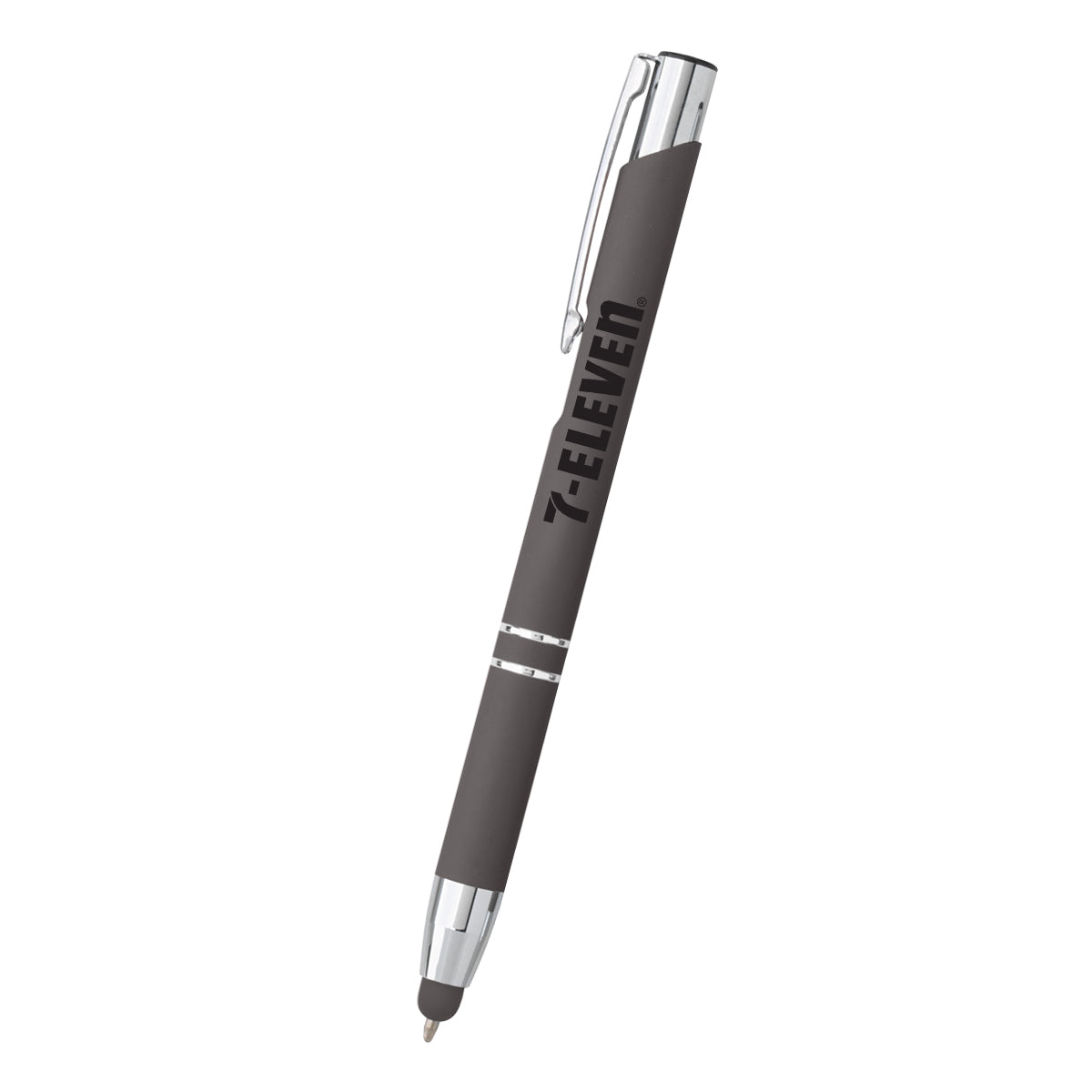 Dash Pen with Stylus Full Color - Gray - Silk Screen