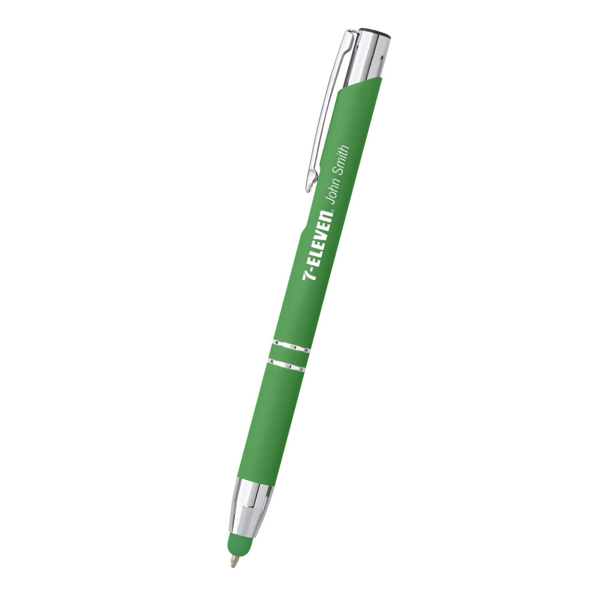 Dash Pen with Stylus Full Color - Green - Laser Engraving