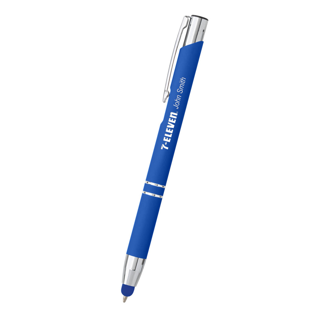 Dash Pen with Stylus Full Color - Royal Blue - Laser Engraving