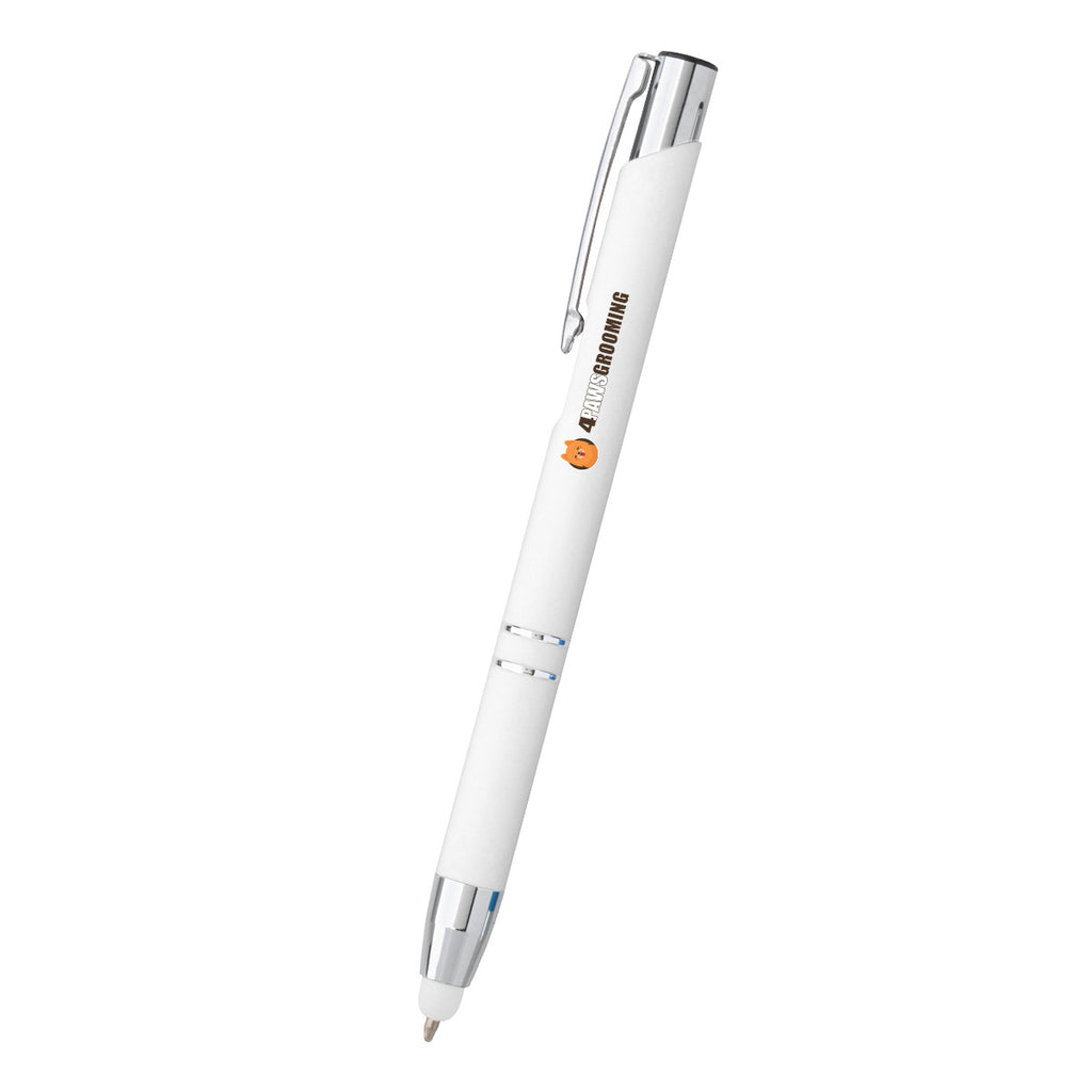 Dash Pen with Stylus Full Color - White - Full Color