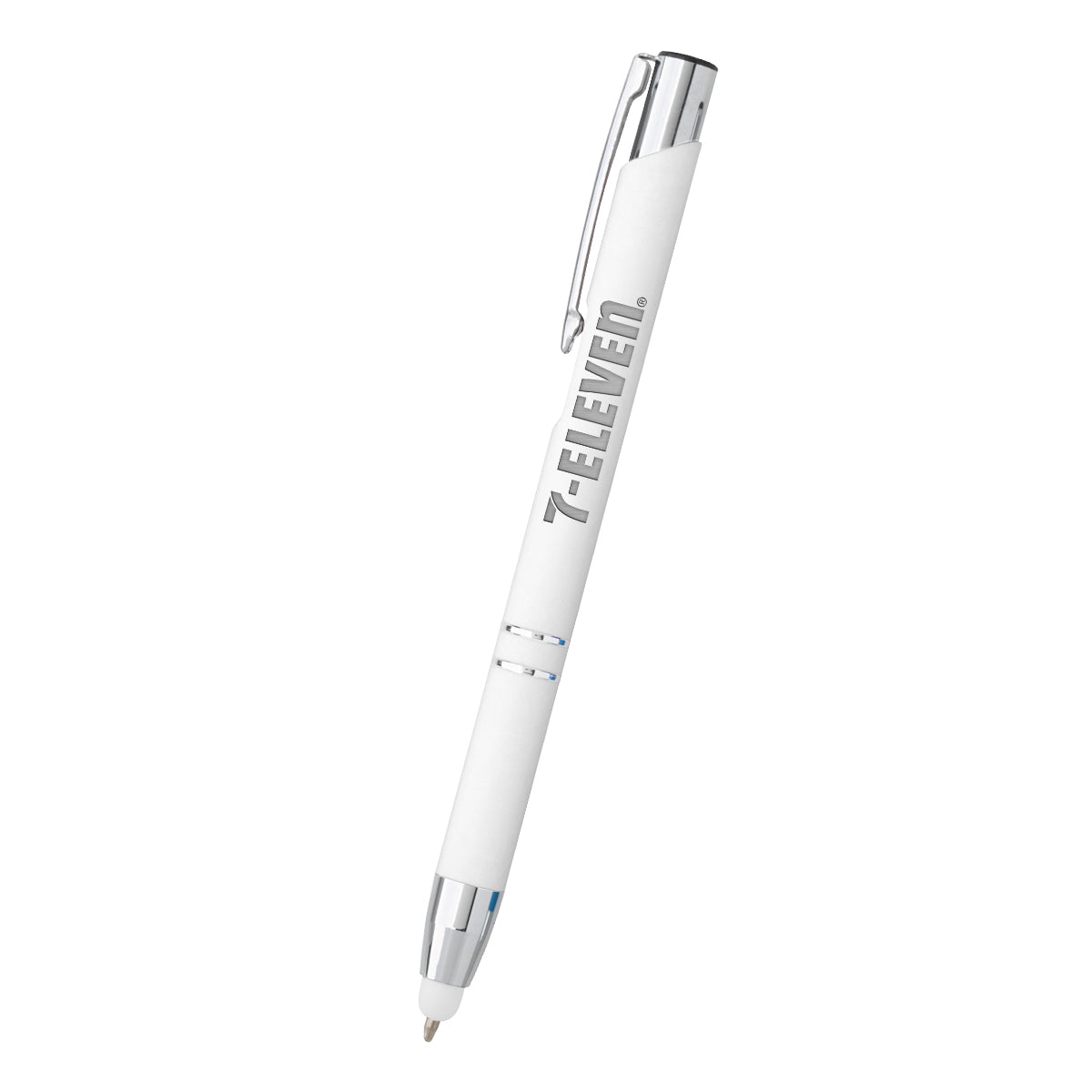 Dash Pen with Stylus Full Color - White - Laser Engraving