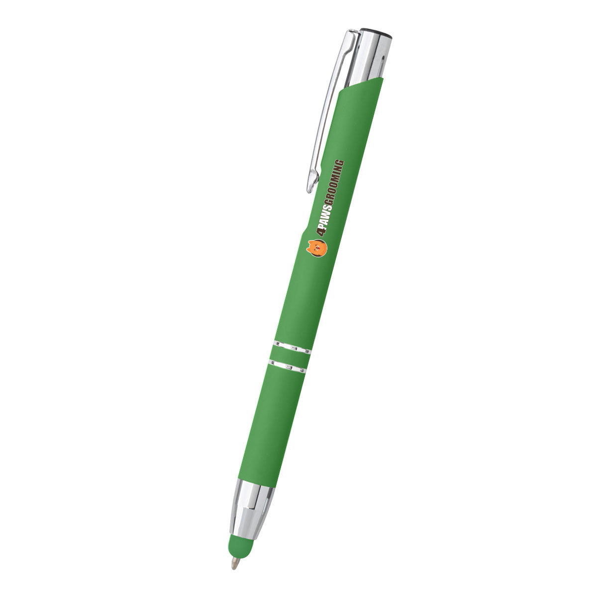 Dash Pen with Stylus Laser Engraving - Green - Full Color