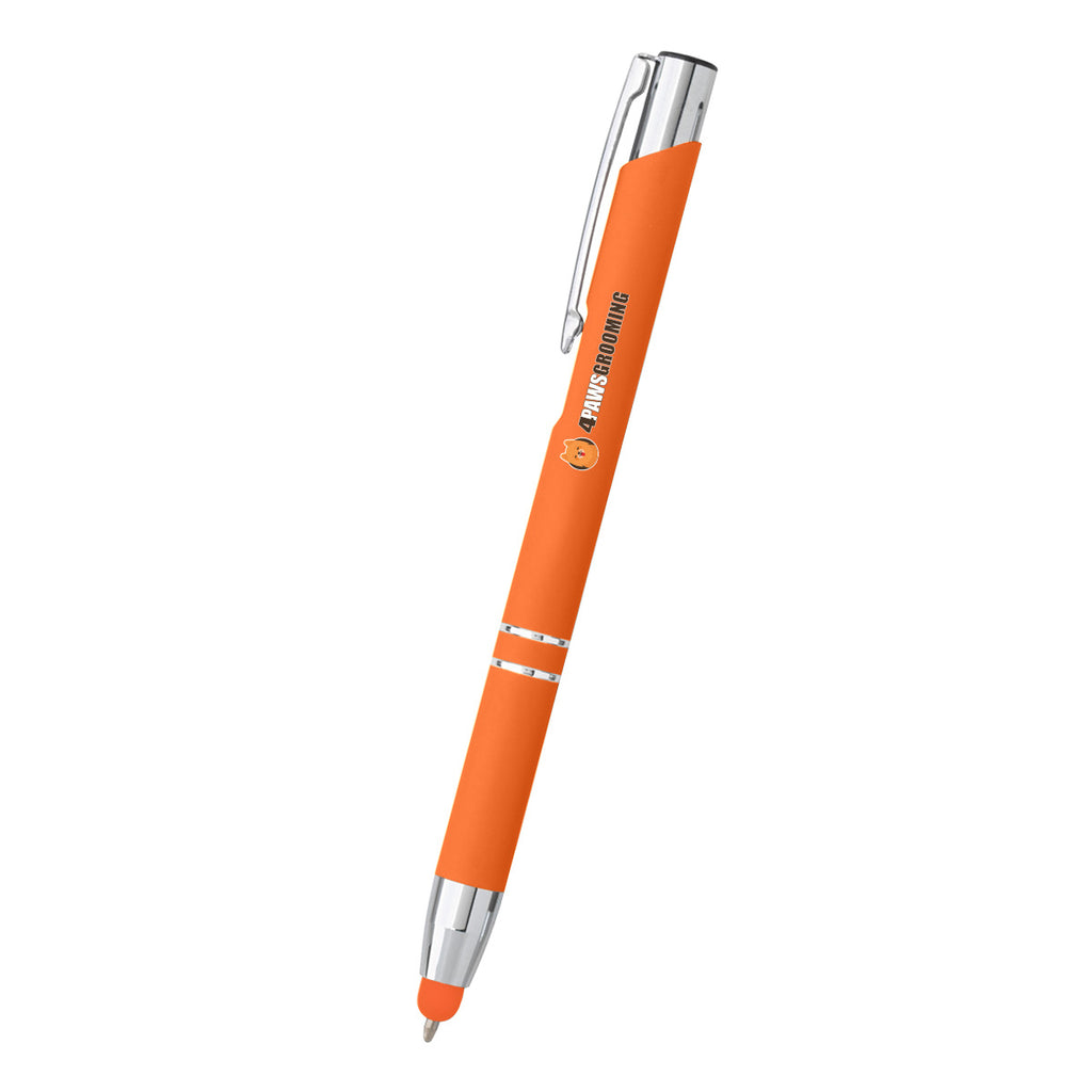 Dash Pen with Stylus Laser Engraving - Orange - Full Color