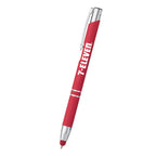 Dash Pen with Stylus Laser Engraving - Red - Silk Screen