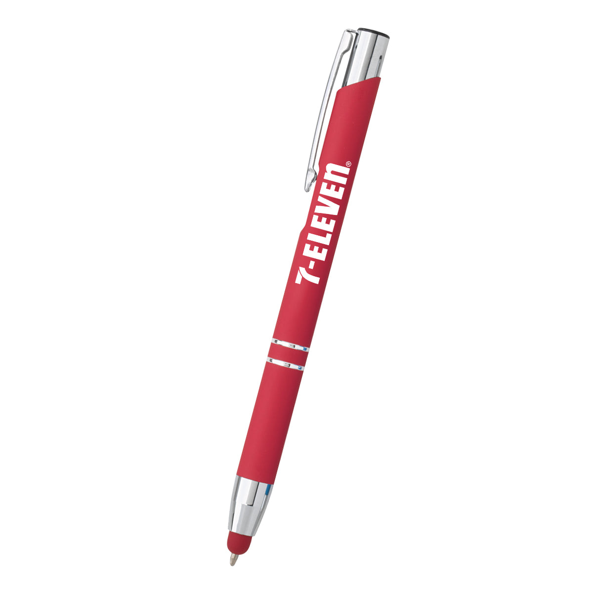 Dash Pen with Stylus Laser Engraving - Red - Silk Screen