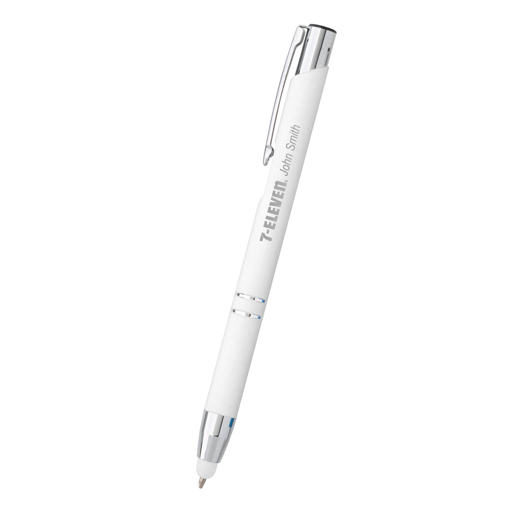 Dash Pen with Stylus Laser Engraving - White - Laser Engraving