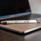 Dash Pen with Stylus Laser Engraving - White - Lifestyle_Digibrite