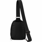Daybreak Crossbody Travel Sling in Recycled Twill - Black - Back