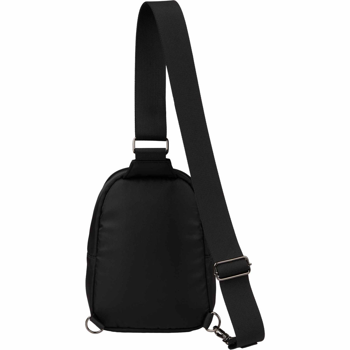 Daybreak Crossbody Travel Sling in Recycled Twill - Black - Back