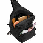 Daybreak Crossbody Travel Sling in Recycled Twill - Black - Detail 3