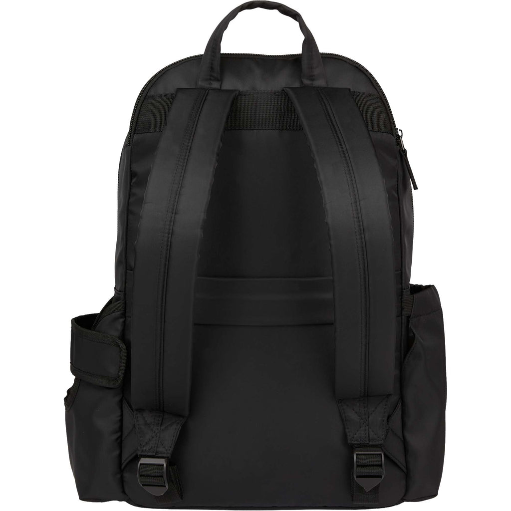 Daybreak Essential Travel Backpack with Tumbler Pocket Full Color - Black - Back