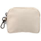 Daybreak Recycled Lanyard with Two Zip Pouches - Natural - Detail Bag Front