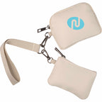 Daybreak Recycled Lanyard with Two Zip Pouches - Natural - Front