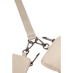 Daybreak Recycled Lanyard with Two Zip Pouches Transfer - Natural - Detail Front
