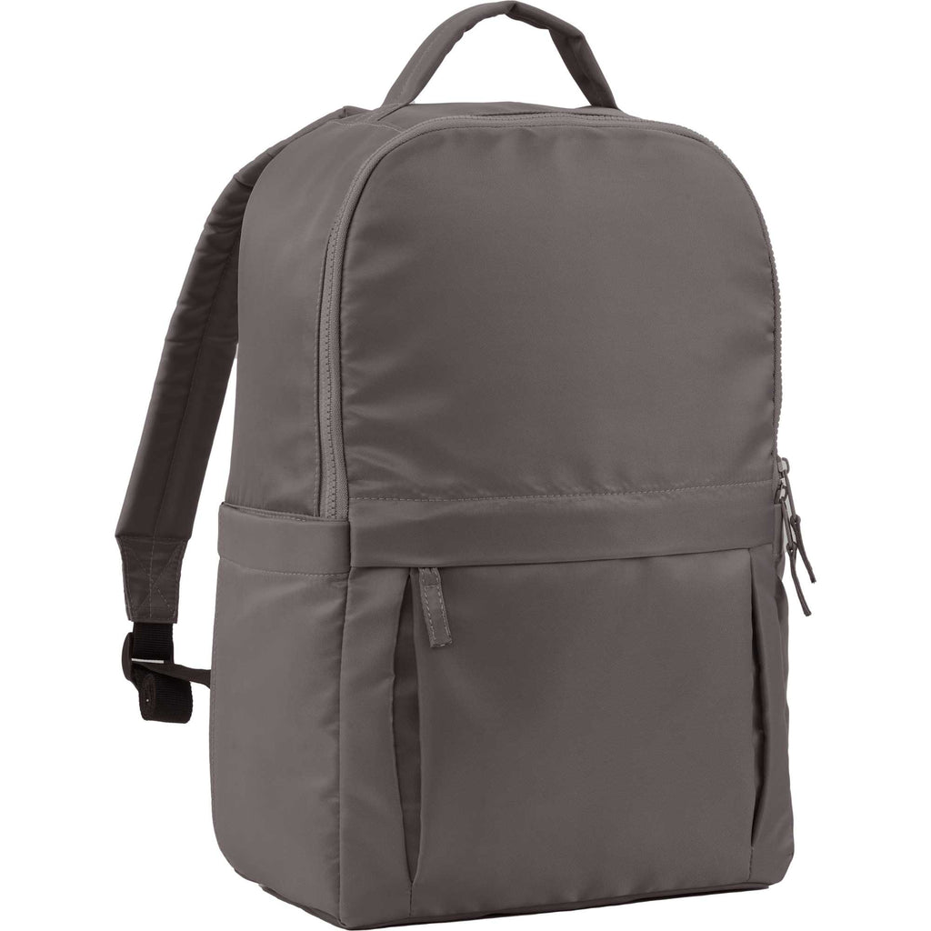 Daybreak Recycled Laptop Backpack, 15 Inch Embroidery - Gray - Right Angle