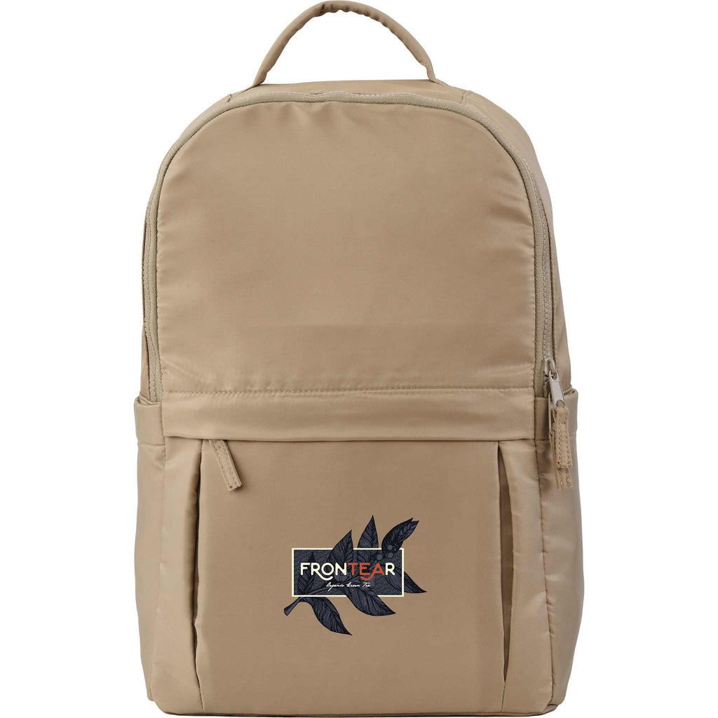 Daybreak Recycled Laptop Backpack, 15 Inch Transfer - Tan - Front