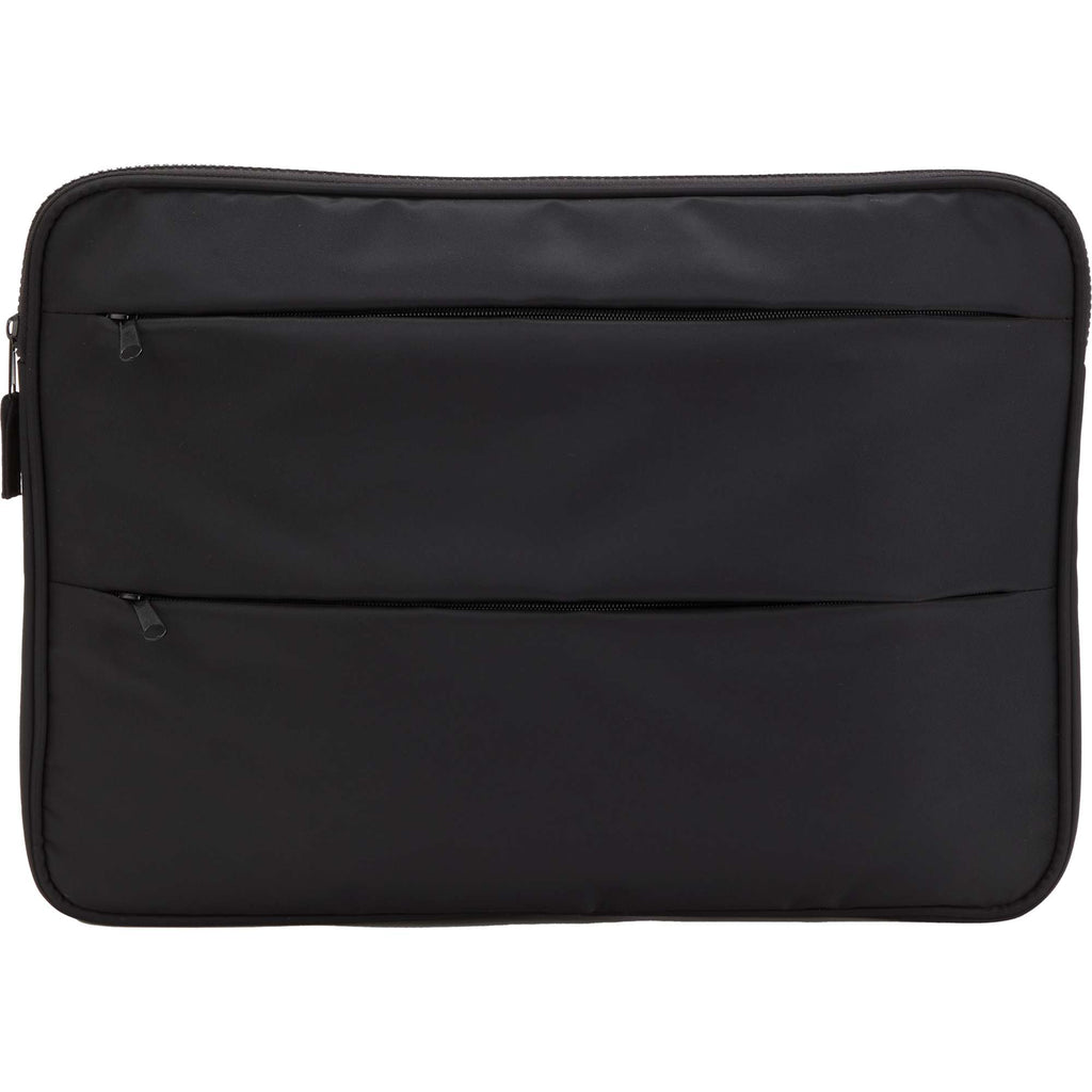 Daybreak Recycled Laptop Sleeve, 15 Inch Transfer - Black - Front Zipper Out