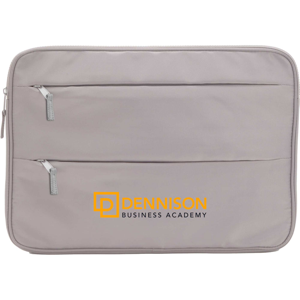 Daybreak Recycled Laptop Sleeve, 15 Inch Transfer - Gray - Front