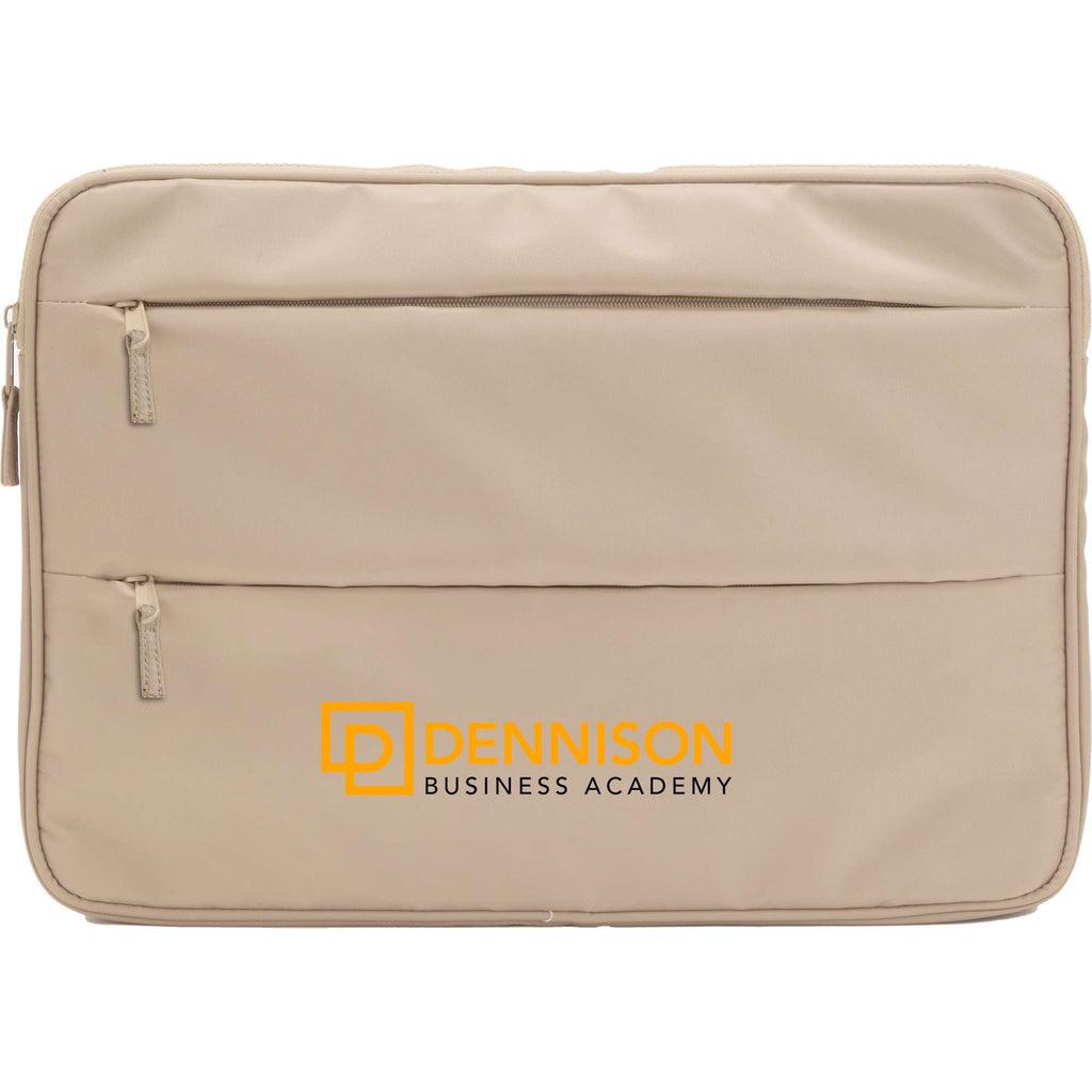 Daybreak Recycled Laptop Sleeve, 15 Inch Transfer - Tan - Front